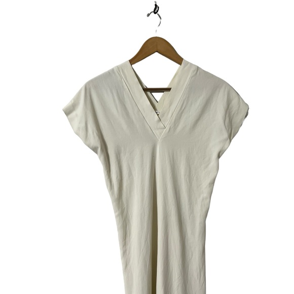 HELMUT LANG Shift White Vneck Maxi Dress - Picture 3 of 6